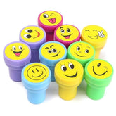 Rubber Stamps For Kids Set Of 10 Pcs With Different Emojis - EKT3882
